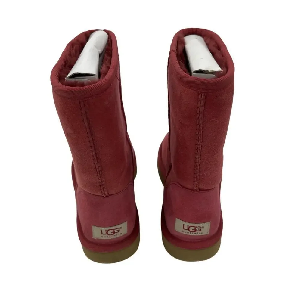 UGG Australia Classic Short Boots 5825 Ruby Red Women's Size 7 Vintage